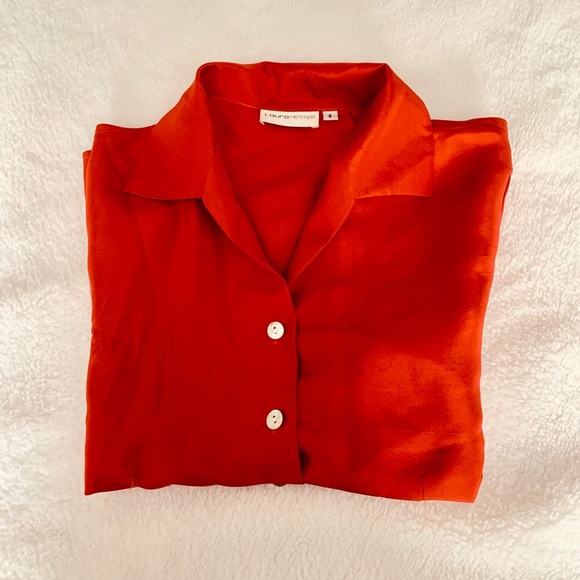 Laura Tops - 2/$10, 3/$15 Laura Petites Orange Blouse